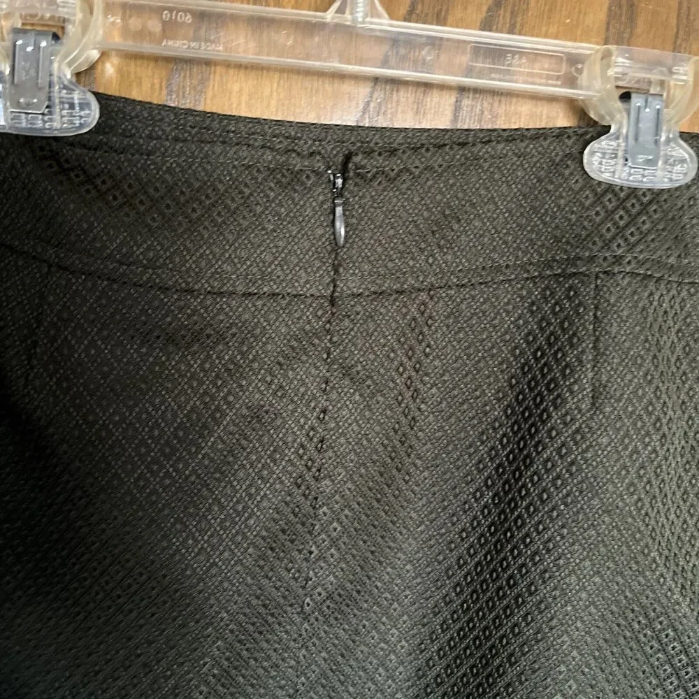 Tahari Arthur S.Levine Green Textured Women’s Pencil Skirt Size 6 Whimsigoth